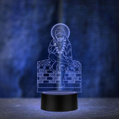 Sai Baba Acrylic led Night Light for Home Decoration with Automatic Color Changing Light
